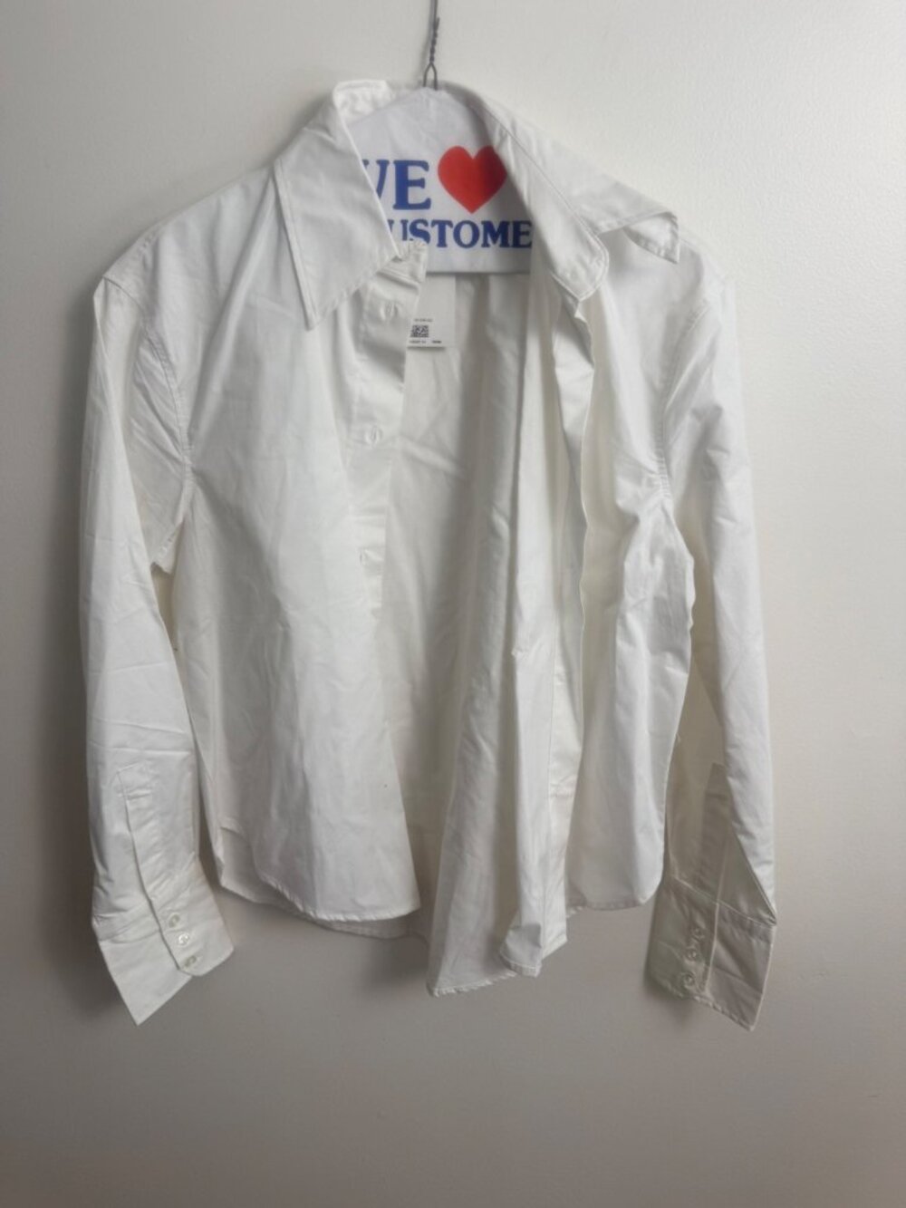 H&M White Button Down Shirt Size XS – NEW WITH TAGS, Classic Poplin